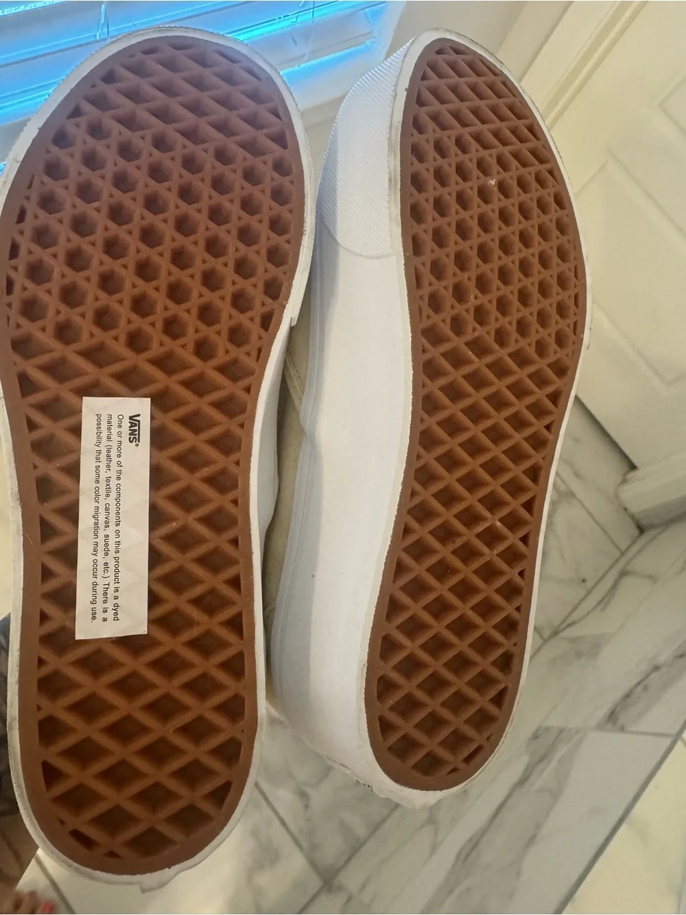 Women’s VANS 7.5 suede light yellow platform slip on